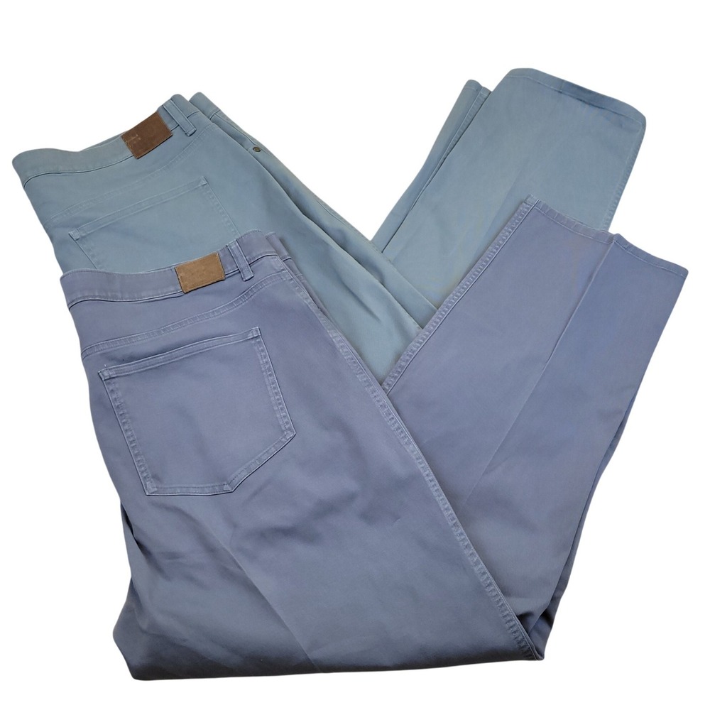 Lot of 2 ROWM Mens Chino‎ 40x32 Khaki Pants Light Blue $80 retail each